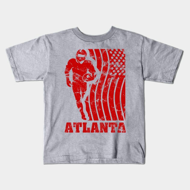 Atlanta Football Grunge Design Kids T-Shirt by Toogoo